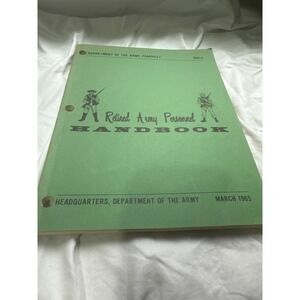 Vintage March 1965‎ Retired Army Personnel Handbook Army Pamphlet Booklet